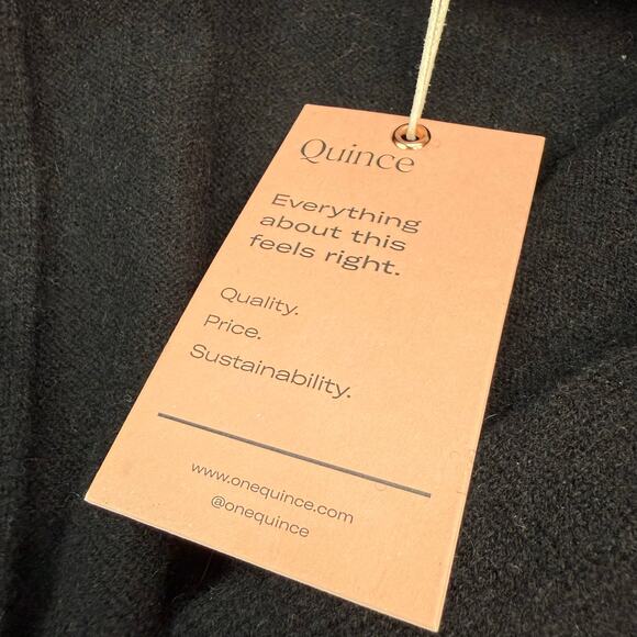 Quince Mongolian Cashmere Duster Cardigan Sweater Black Size M NWT Luxury - Picture 10 of 12